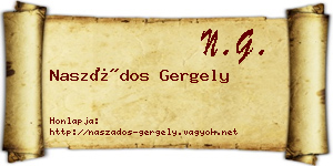Naszádos Gergely névjegykártya