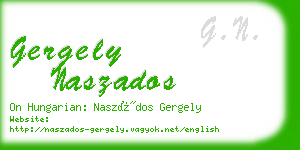 gergely naszados business card